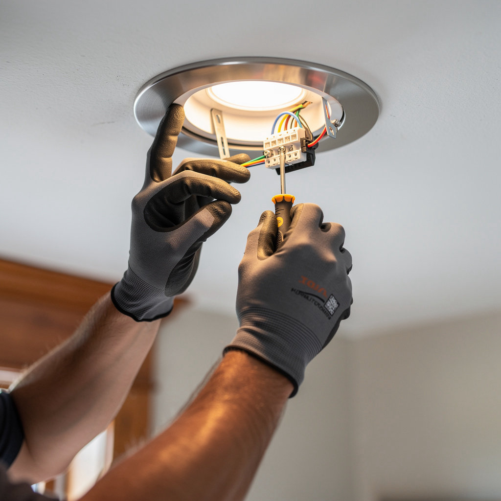 T C Electric LED lighting installation showcasing modern, energy-efficient commercial lighting in Baraga, MI